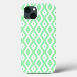 Grün-weißes Diamantmuster Case-Mate iPhone c Hülle