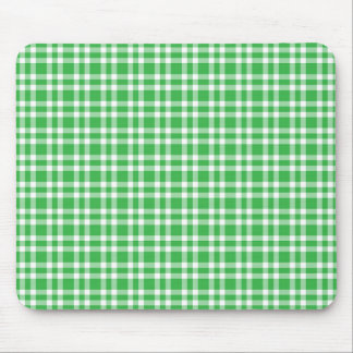 Grün-weißes Karomuster Mousepad