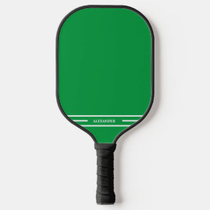 Grün-weißes Pickleball-Paddle mit Namen Pickleball Schläger