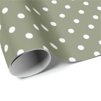 Grün| Weißes Polka - Dot - Umhüllungspapier