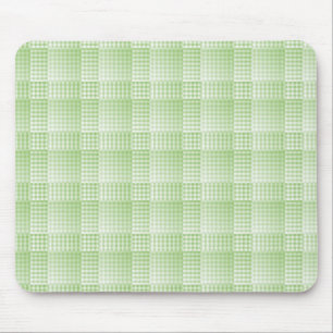 Grün-weißes Schachbrettmuster Abstract Mousepad