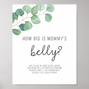 Grün - Wie groß ist das Bauchposter der Mama Poster