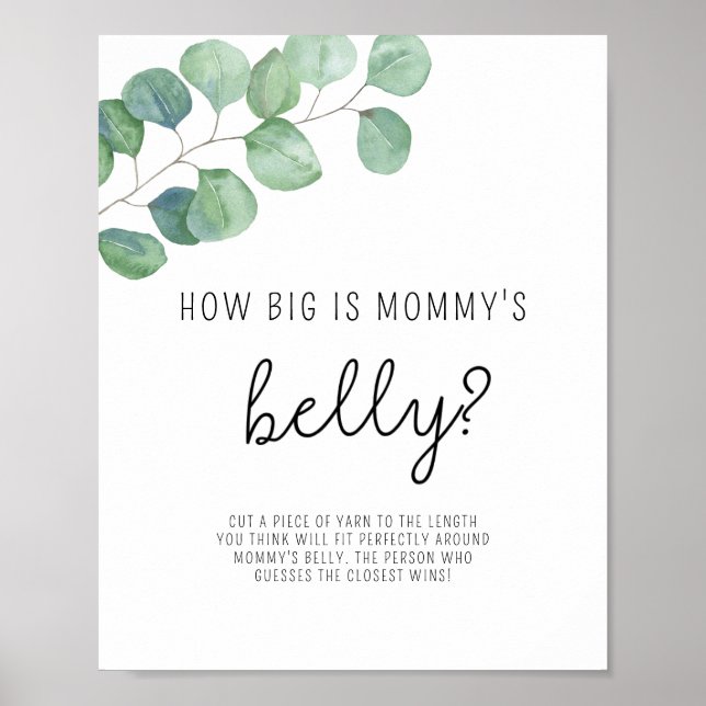 Grün - Wie groß ist das Bauchposter der Mama Poster (Vorne)