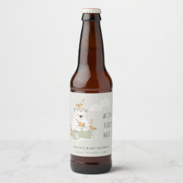 Grün wir können frühzeitig auf Birds Baby Dusche w Bierflaschenetikett