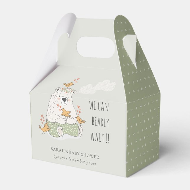 Grün wir können frühzeitig auf Birds Baby Dusche w Geschenkschachtel (Vorderseite)