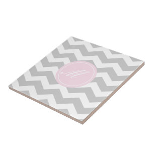 Grün Zickzack mit Monogram Tiles Fliese