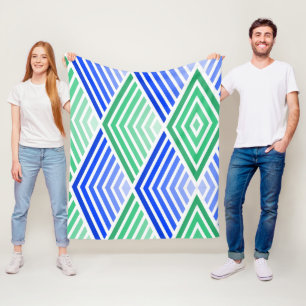 Grün zu Blau Fleecedecke