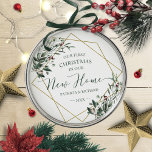 Grün zu unseren ersten Weihnachten in unserer neue Ornament Aus Metall<br><div class="desc">Grün unser erstes Weihnachten in unserem neuen Zuhause-Ornament</div>