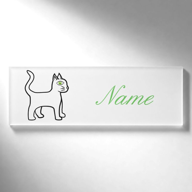 Grünauge Katzenschnecke Namenschild (Vorderseite)