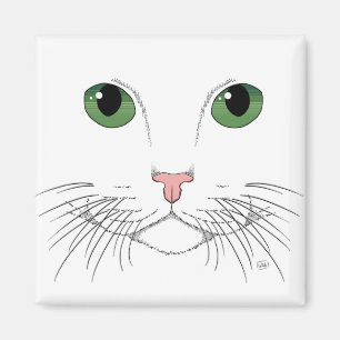 Grünaugige Katze Magnet