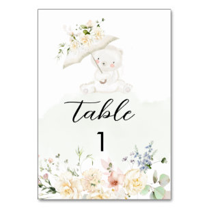 Grünbär Grüne neutrale Blütendusche Tischnummer