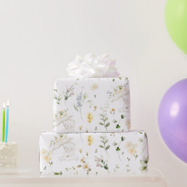 Grünbärengeschlecht Neutral Floral Baby Shower W Geschenkpapier