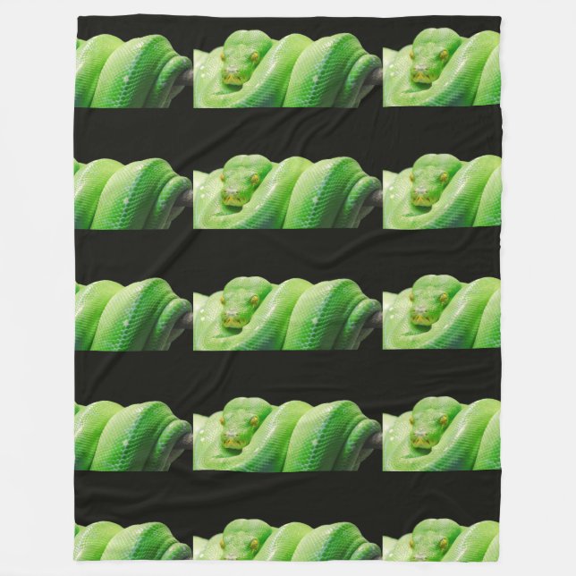 Grünbaumpython Fleecedecke (Vorderseite)