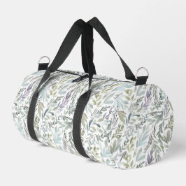Grünblaue botanische Aquarellmalerei Duffle Bag