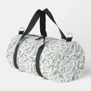 Grünblaue botanische Aquarellmalerei Duffle Bag