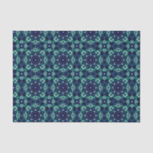 Grünblaue Ornamente Seidenpapier