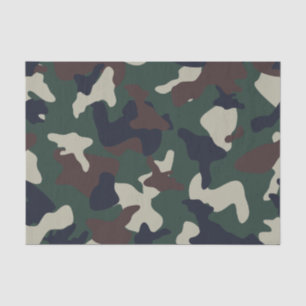 Grünbraune Camouflage Seidenpapier
