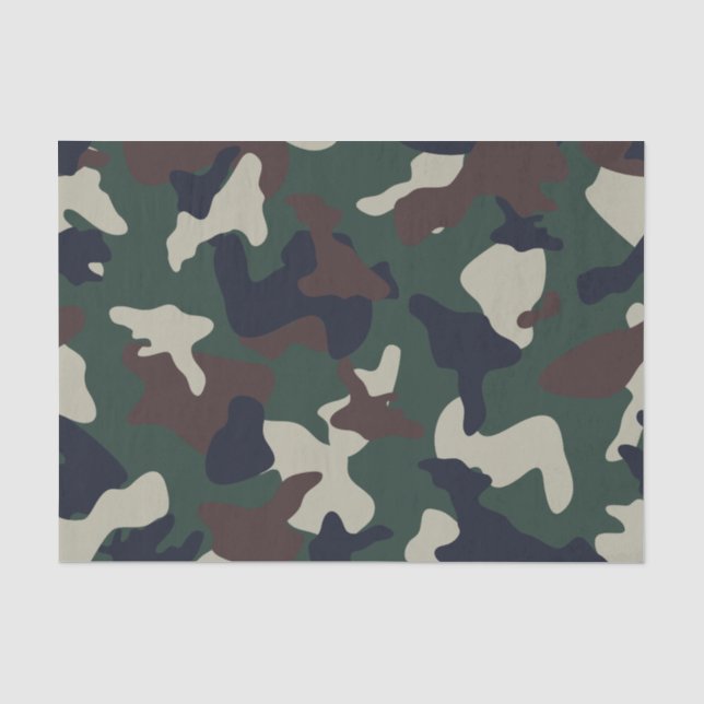 Grünbraune Camouflage Seidenpapier (Vorderseite)