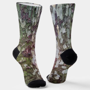 Grünbraune, getarnte Camouflage aus gebrühtem Holz Socken
