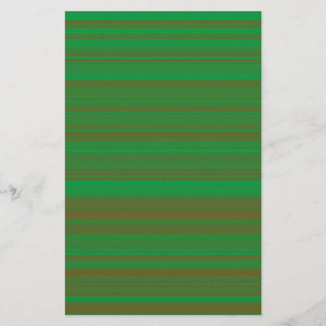 Grünbraune Streifen Briefpapier (Vorderseite)