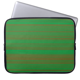 Grünbraune Streifen Laptopschutzhülle