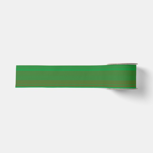 Grünbraune Streifen Ripsband (Vorderseite)