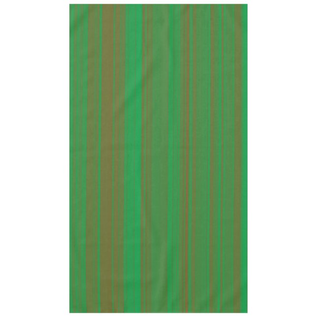 Grünbraune Streifen Tischdecke (Vorderseite)