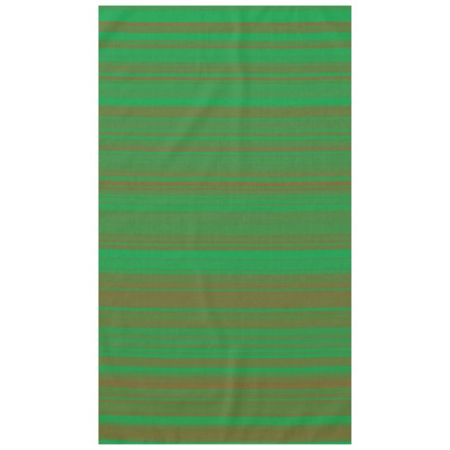 Grünbraune Streifen Tischdecke (Vorderseite)