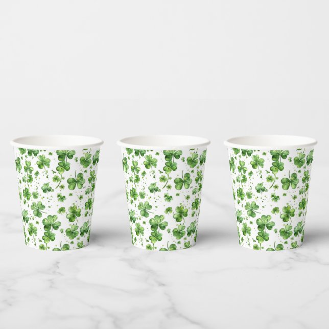Grünbuch KleeblattParty Cups St Patricks Day Pappbecher (Multi)