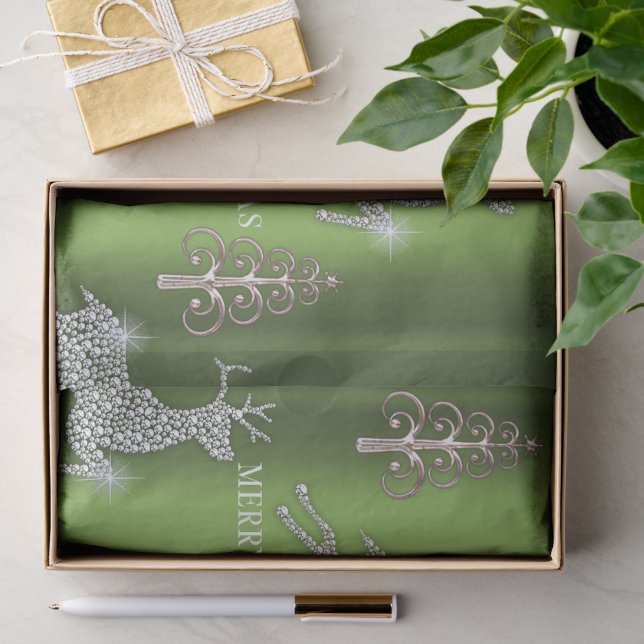 Grünbuch über das Weihnachtsthema "Grüne Diamante  Seidenpapier (Geschenk)