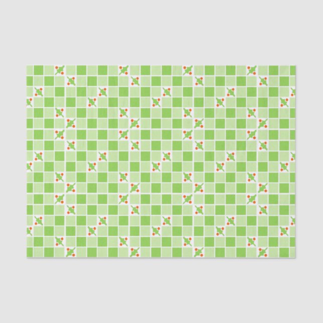 Grünbuch und Holly-Gewebe Seidenpapier (Vorderseite)