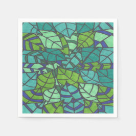 Grünbuch zu tropischen Blätter Teller Serviette