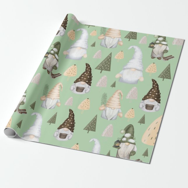 Grünbuch zu Wintergärten Geschenkpapier (Ungerollt)