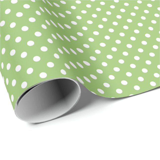 Grünbuch zum Dot Wrapping Geschenkpapier (Rolleneckpunkt)