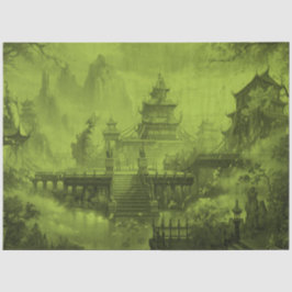 Grünbuch zum Thema "asiatische Pagoda-Gewebe" Seidenpapier