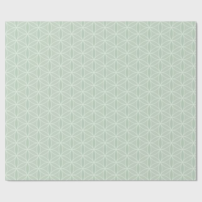 Grünbuch zur Blume des lebenslangen Umgehens Geschenkpapier (Flach)