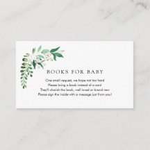 Grünbücher für Babysteckkarte