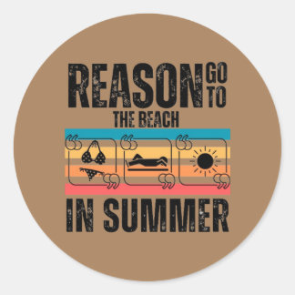 Grund, im Sommer an den Strand zu gehen Sticker