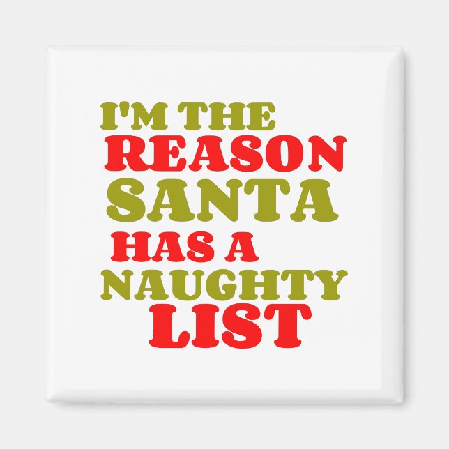 GRUND SANTA NAUGHTY LIST MAGNET (Vorne)