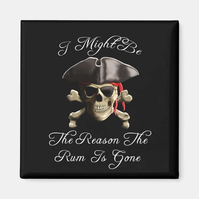 Grund, warum die Rum verschwunden ist Piratenschäd Magnet (Vorne)