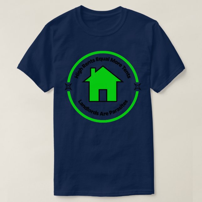 Grundbesitzer sind Parasiten mit geringerer Miete T-Shirt (Design vorne)