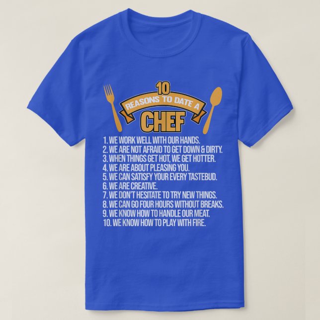 Gründe bis heute Koch Koch Kochen Küche Lebensmitt T-Shirt (Design vorne)