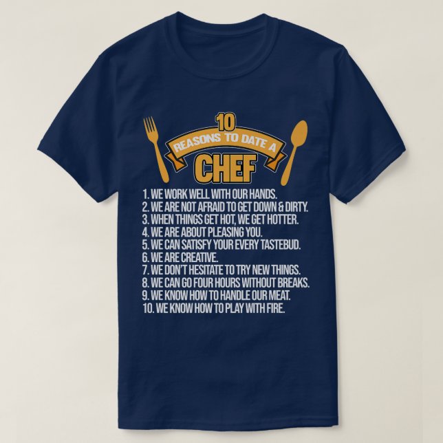 Gründe bis heute Koch Koch Kochen Küche Lebensmitt T-Shirt (Design vorne)