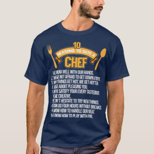 Gründe bis heute Koch Koch Kochen Küche Lebensmitt T-Shirt