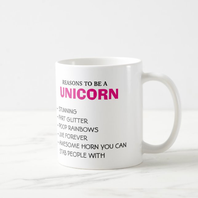 Gründe, ein Einhorn zu sein Kaffeetasse (Rechts)