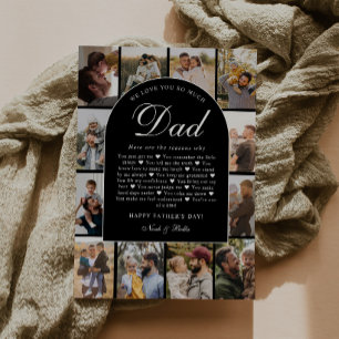 Gründe, warum wir dich lieben Papa Foto-Collage zu