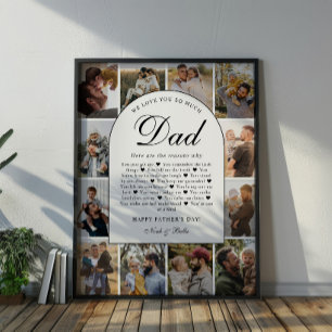 Gründe, warum wir dich lieben Papa Foto-Raster-Col Poster