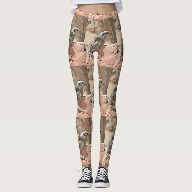 Grundeichhörnchen in den Gamaschen der Leggings (Vorderseite)