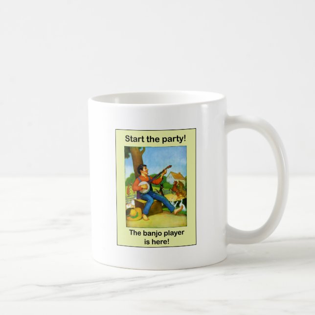 Gründen Sie das Party! Der Banjospieler ist hier! Kaffeetasse (Rechts)