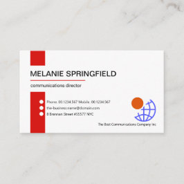 Gründer der Minimalistischen Red Strip Line Visitenkarte